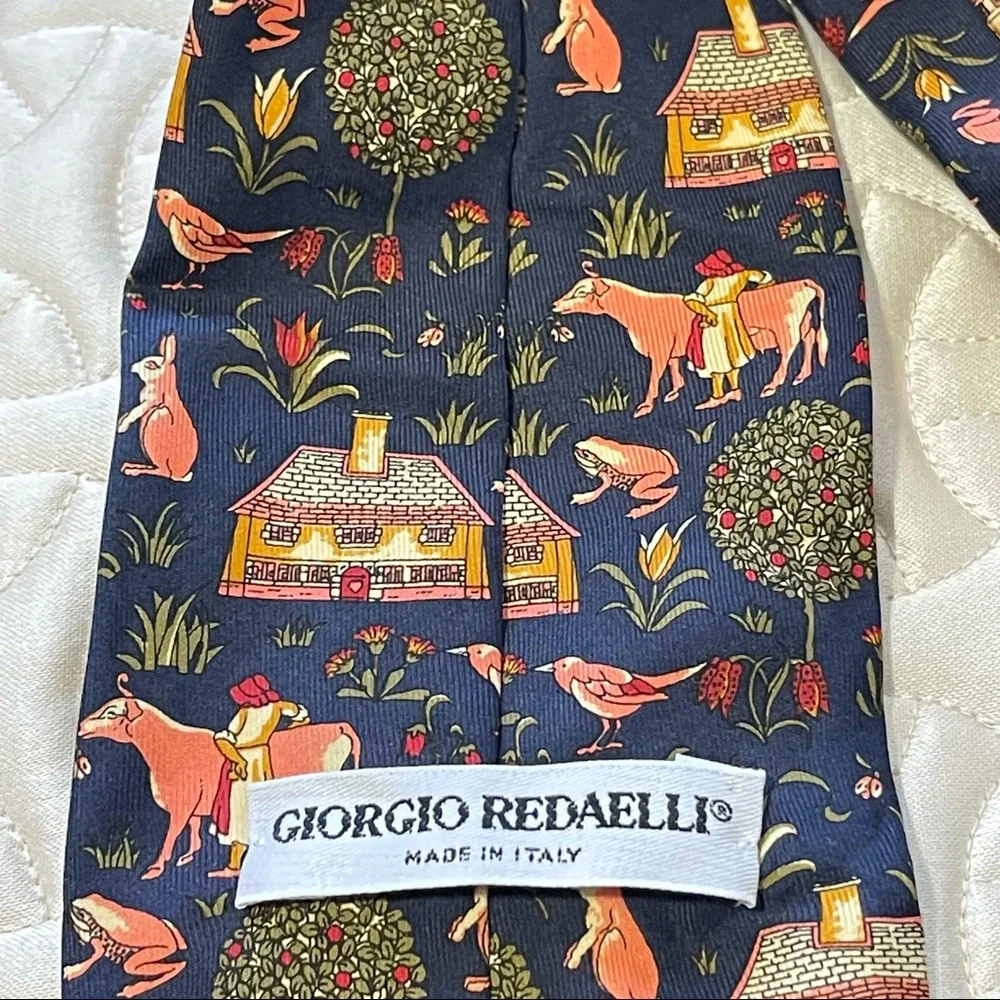 π Lovely Vintage Italian silk tie - Picture 5 of 7